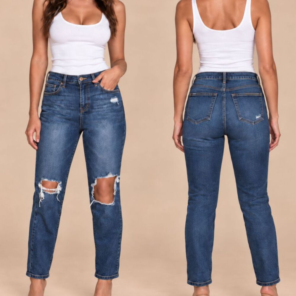 Joe’s Jeans Distressed Skinny Jeans Small Dark Wash Ripped Knee Denim